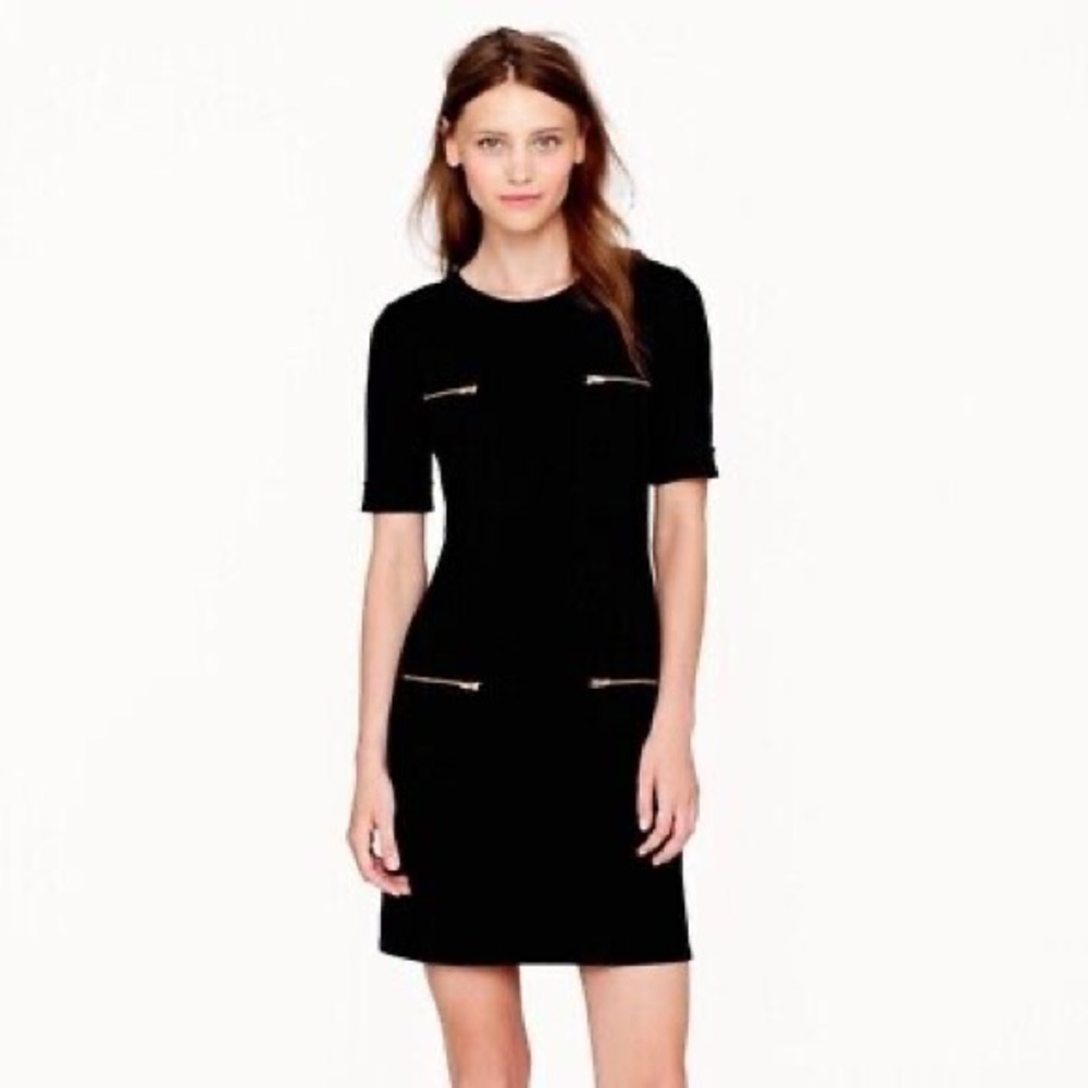 J. Crew Black Dress with Gold Accents